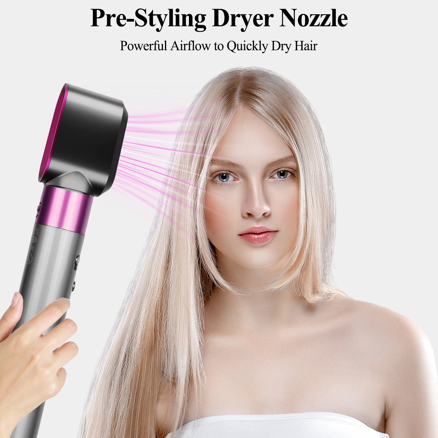 Fast Drying Pre-Styling Dryer Nozzle for Airwrap