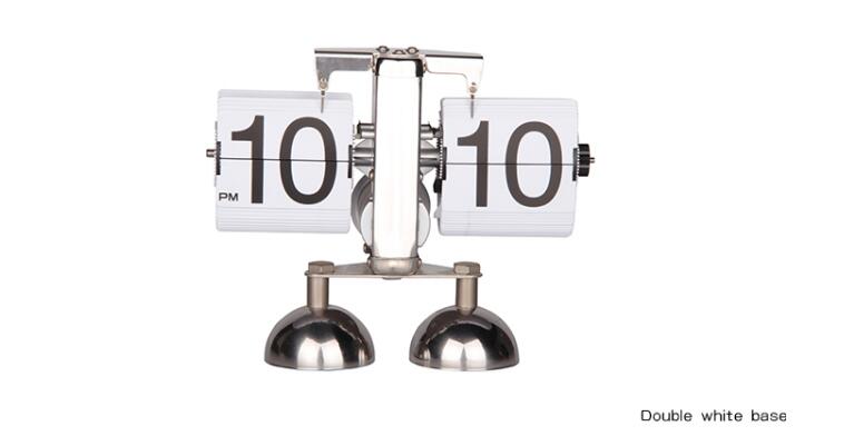 Black Retro Flip Clock-Internal Gear Operated Flip Home Clock