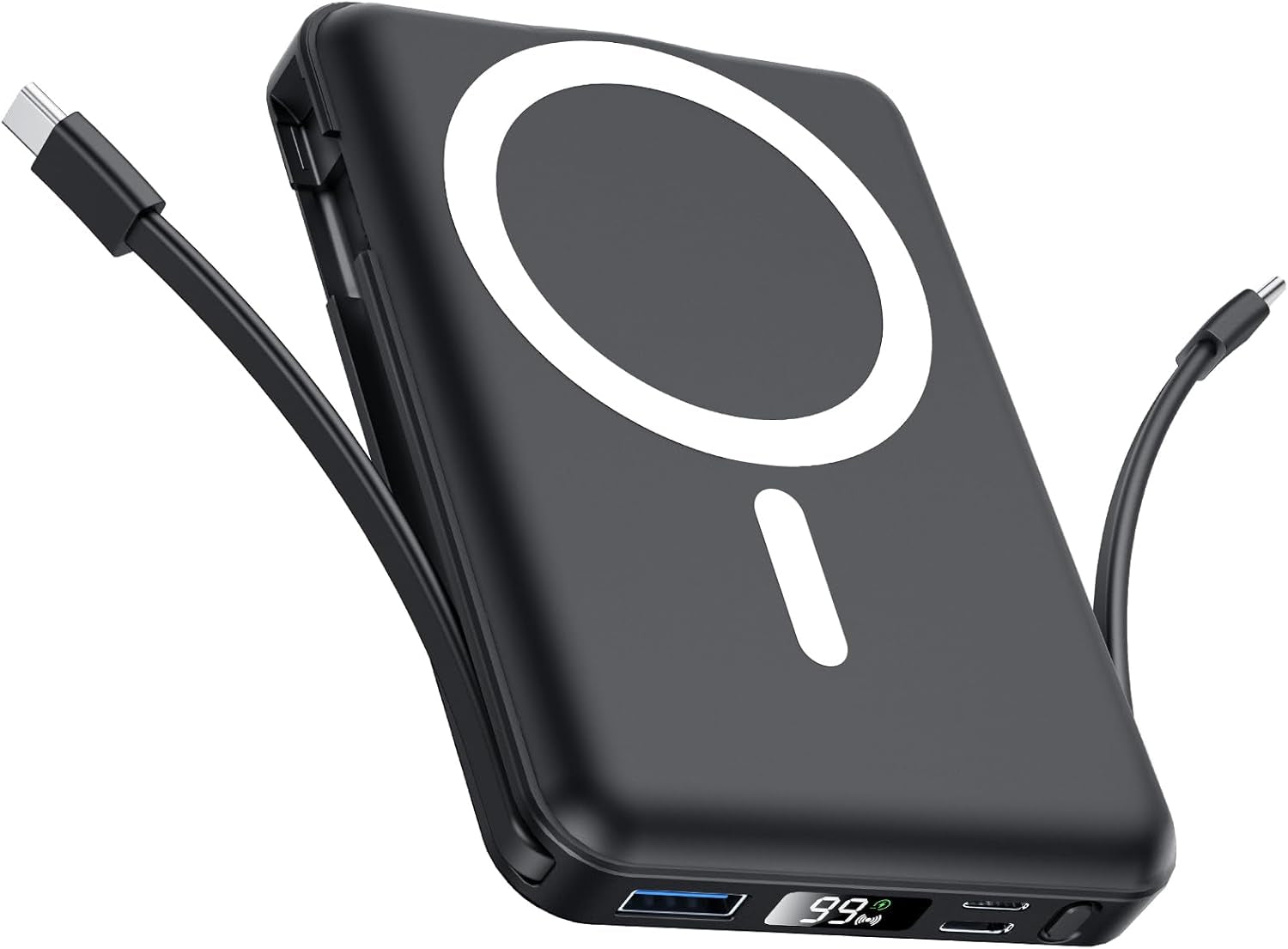 For Magsafe Power Bank, 10000Mah Magnetic Power Bank with USB-C Cable and PD 20W USB C Fast Charging LED Display, Wireless Portable Charger for Iphone 17/16/15/14/13/12/Pro/Pro Max