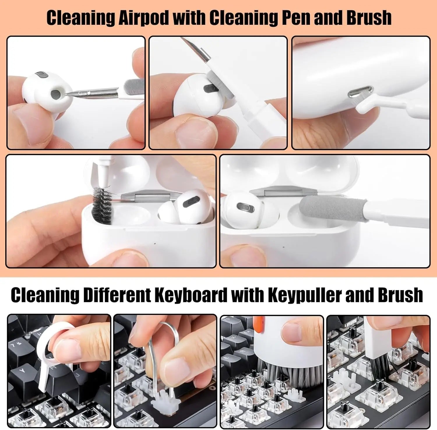 20 In 1 Laptop Phone Screen Cleaner Kit, Computer Keyboard Cleaning Brush