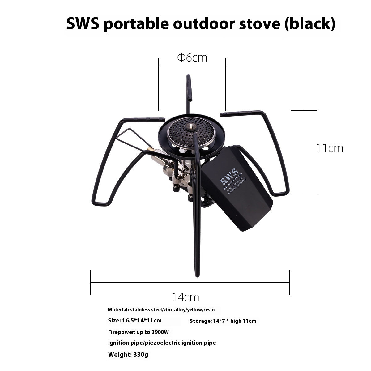 Blackened Spider Stove Outdoor Camping Windproof