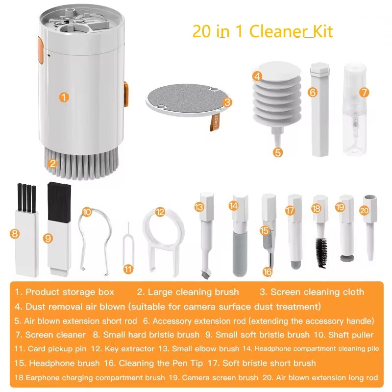 20 In 1 Laptop Phone Screen Cleaner Kit, Computer Keyboard Cleaning Brush