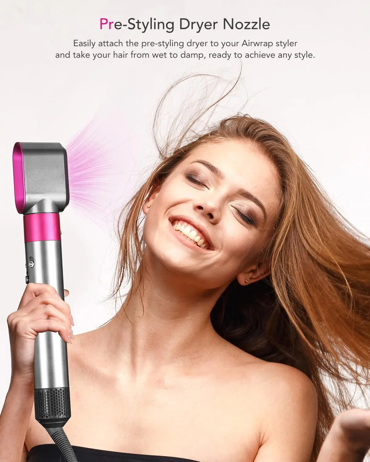 Fast Drying Pre-Styling Dryer Nozzle for Airwrap
