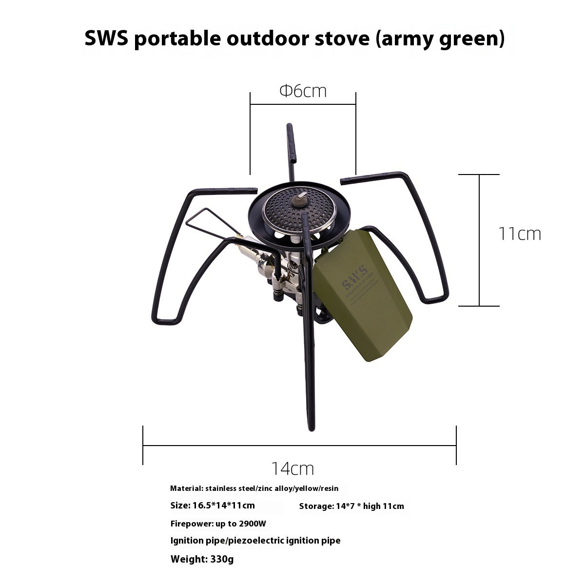 Blackened Spider Stove Outdoor Camping Windproof